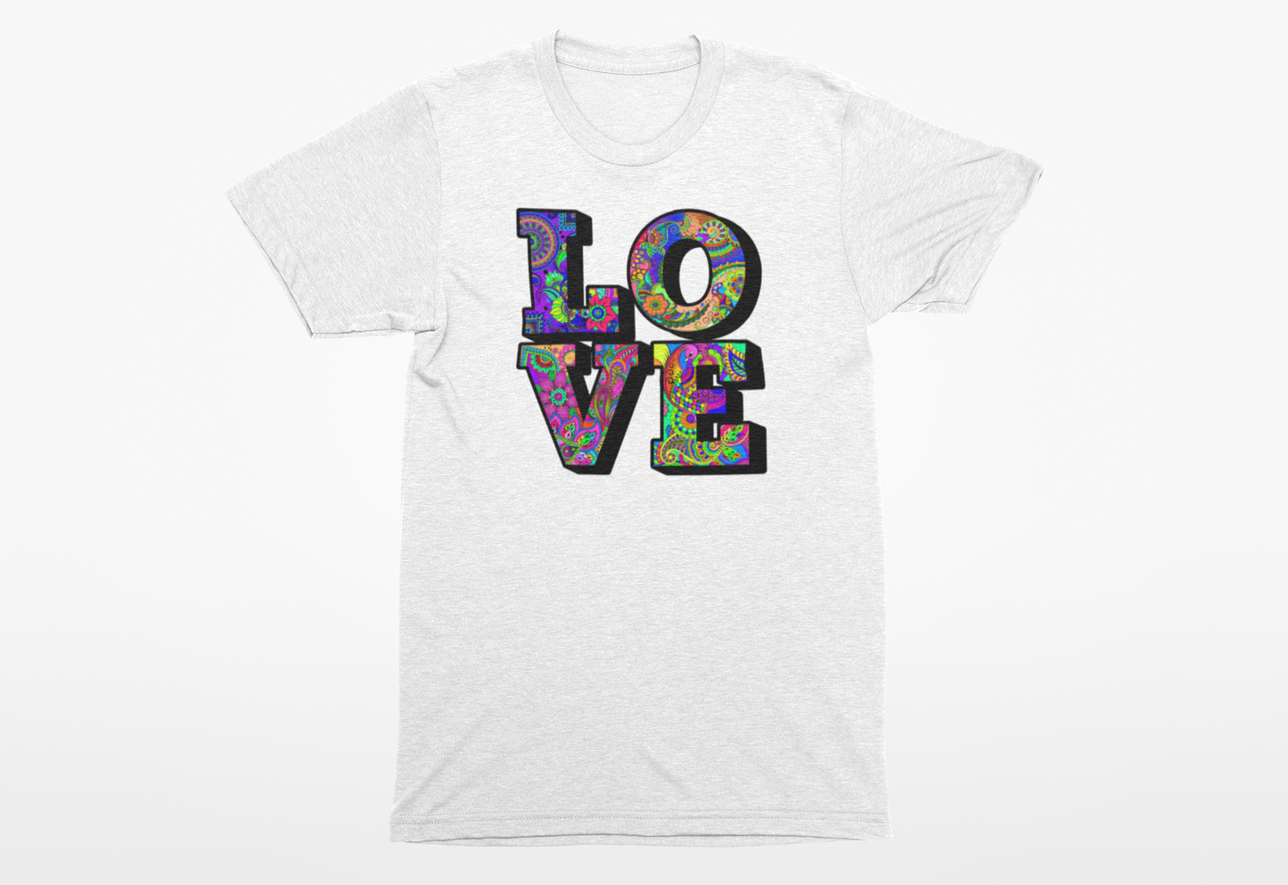 Love Tee with Paisley Block Lettering
