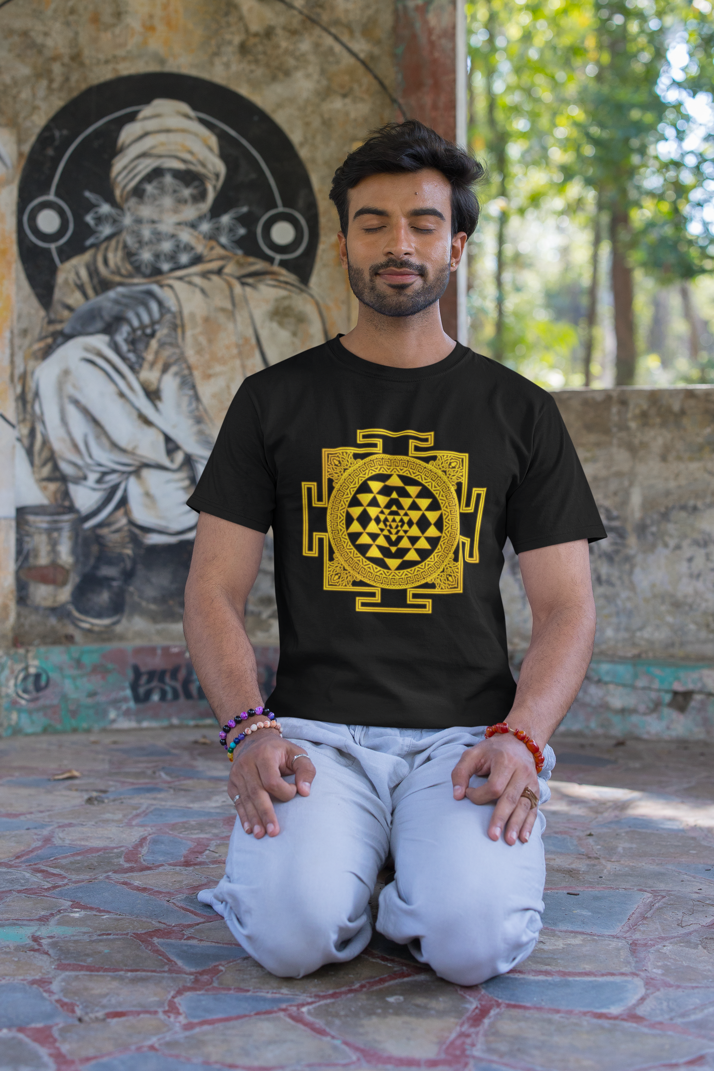 Gold Sri Chakra Tee