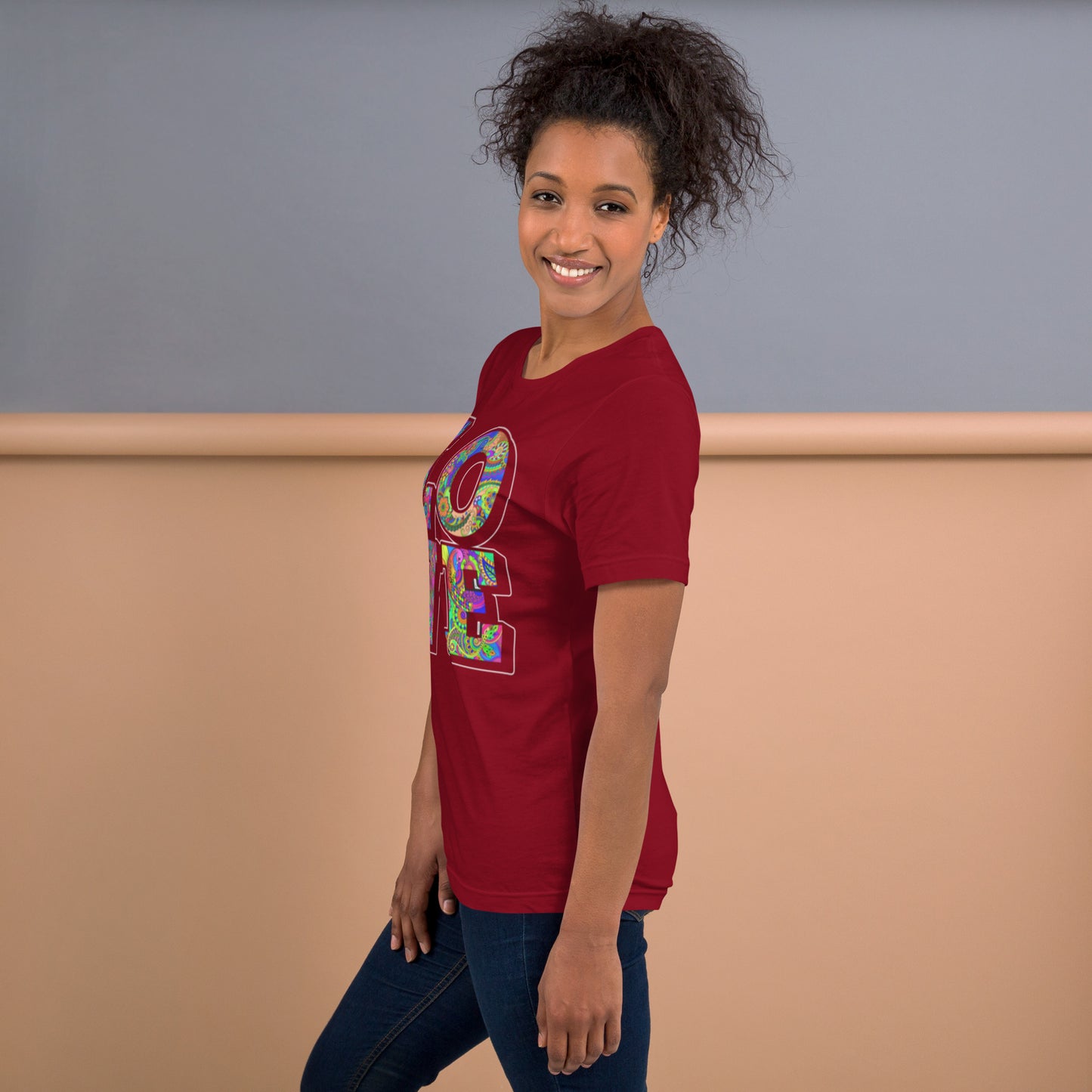 Love Tee with Paisley Block Lettering